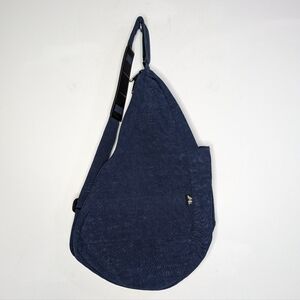 Ameribag Healthy Back Bag Blue Nylon Crossbody Sling Bag